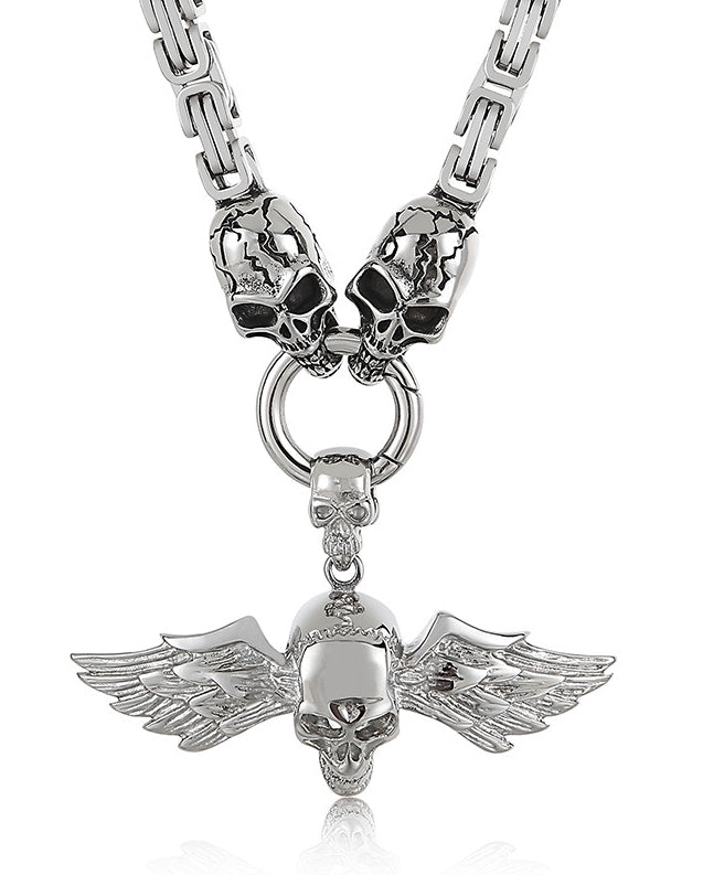 Collier en métal Neck Skull 70cm
