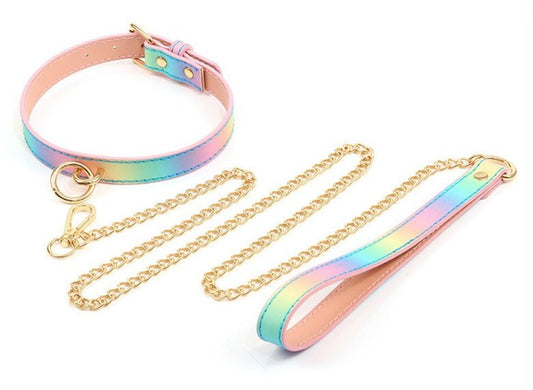 Collier-laisse Sm Laser Rose
