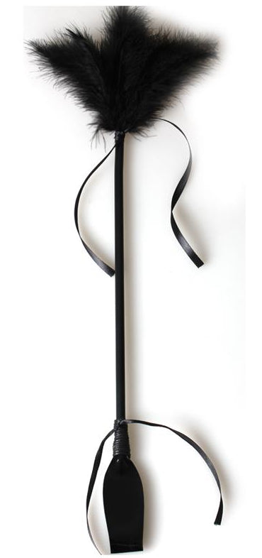 Cravache et Plumeau Secret Touch 50cm Noir