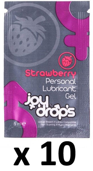 Lot de 10 dosettes Lubrifiant Arôme Fraise 5mL