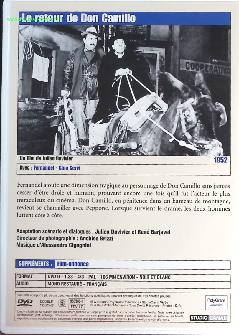 Le Retour de Don Camillo - Fernandel - DVD