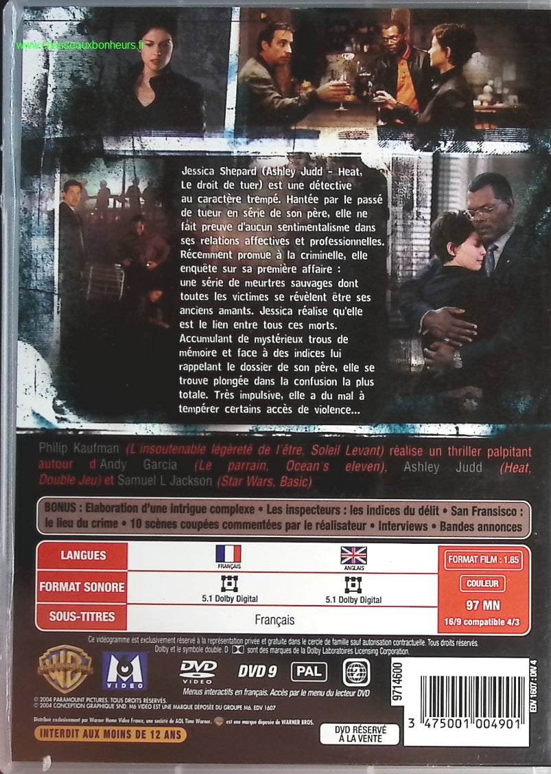 Instincts meurtriers - Ashley Judd - DVD