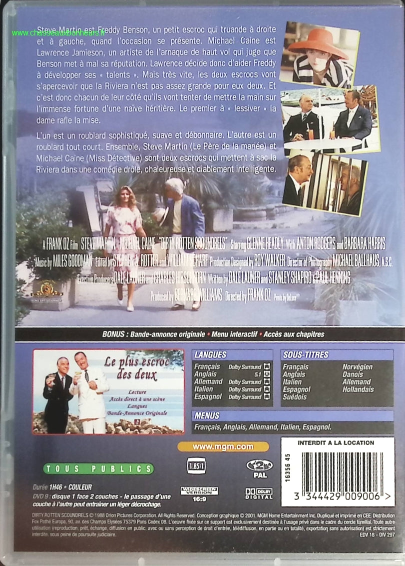 Le Plus escroc des Deux - Steve Martin - DVD