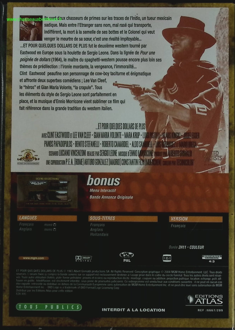 Et pour quelques dollars de plus - Clint Eastwood - DVD