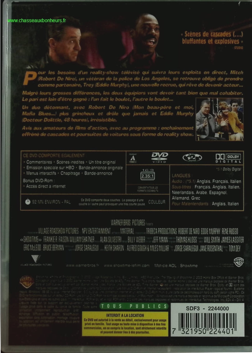Showtime - Robert De Niro Eddie Murphy - DVD