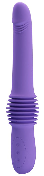 Gode avec poussée Pazuzu 15 x 3.5 cm Violet