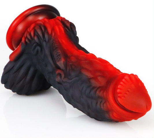 Gode Dragon Yong 15 x 5.5cm Noir-Rouge