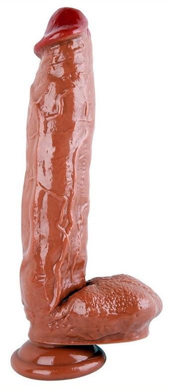 Gode réaliste Simon 24 x 6cm Marron