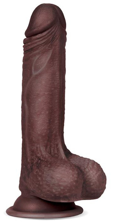 Gode réaliste Slidy Cock 12.5 x 3.8cm Marron