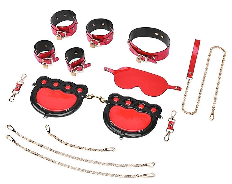 Kit Bondage 7 Pièces Lina Rouge