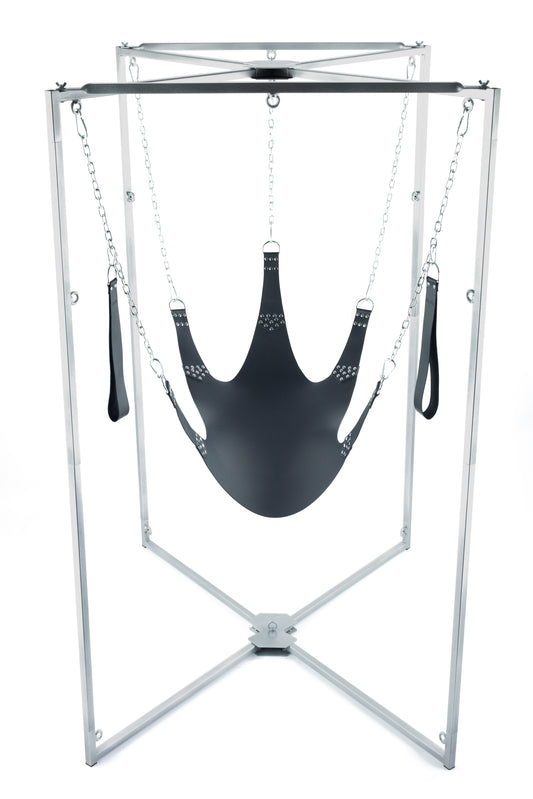 Kit Sling Cuir 5 Points Noir Armature Grise