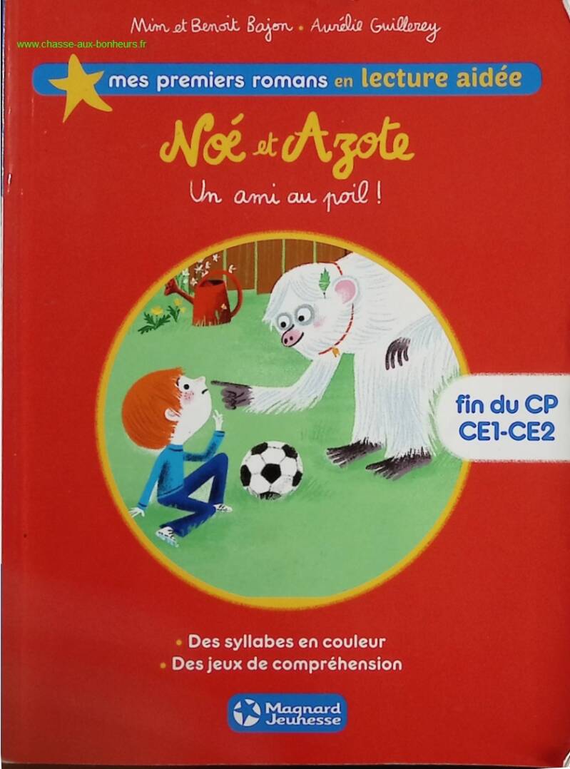 Noé et Azote 1 - Un ami au poil ! Lecture aidée - MIM, Benoît Bajon, Aurélie Guillerey - livre