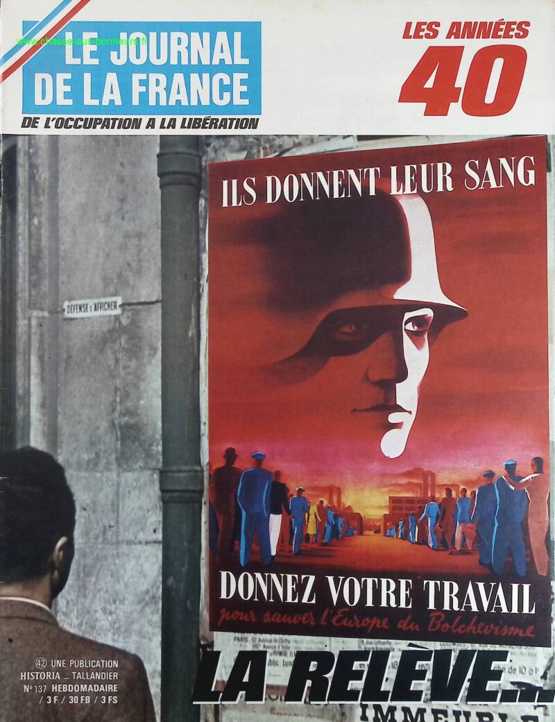 La relève - N° 137 - Le journal de la France les années 40 - Livre revue magazine