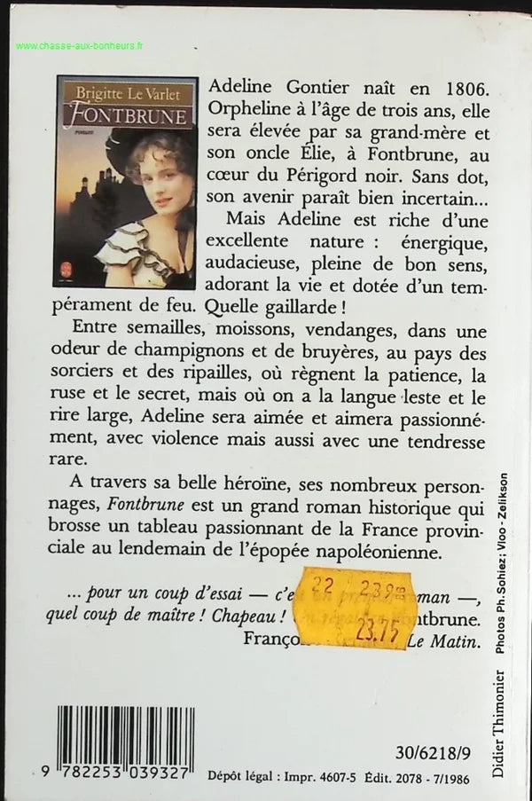 Fontbrune - Brigitte Le Varlet - Livre
