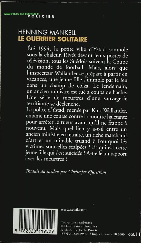 Le Guerrier solitaire - Henning Mankell - livre