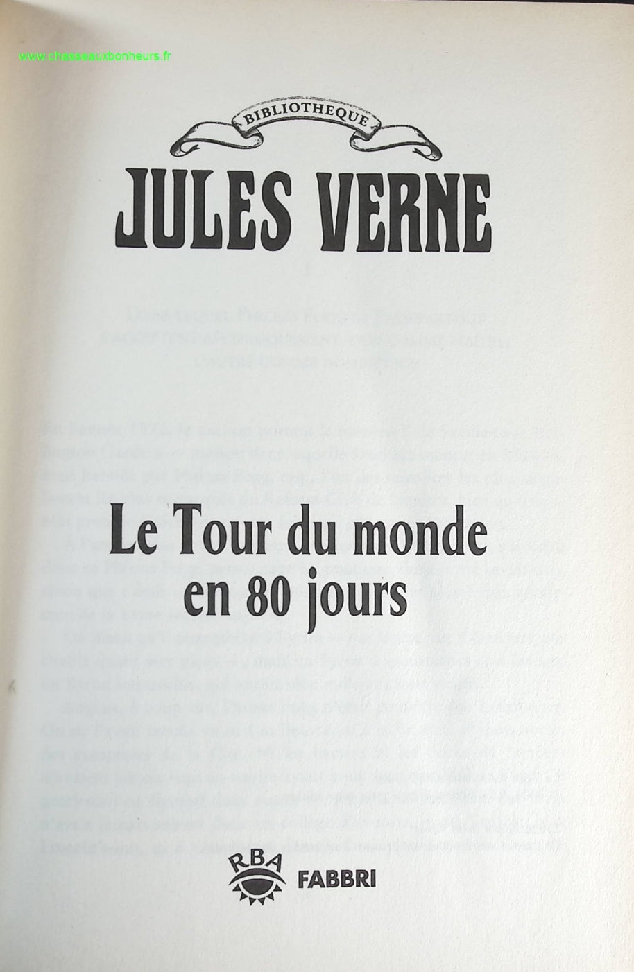 Le tour du monde en 80 jours - Jules Verne - livre