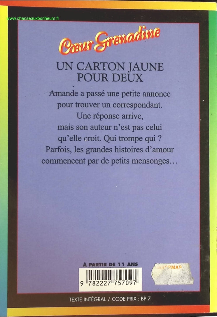 Un carton jaune pour deux - Simone Schmitzberger - livre