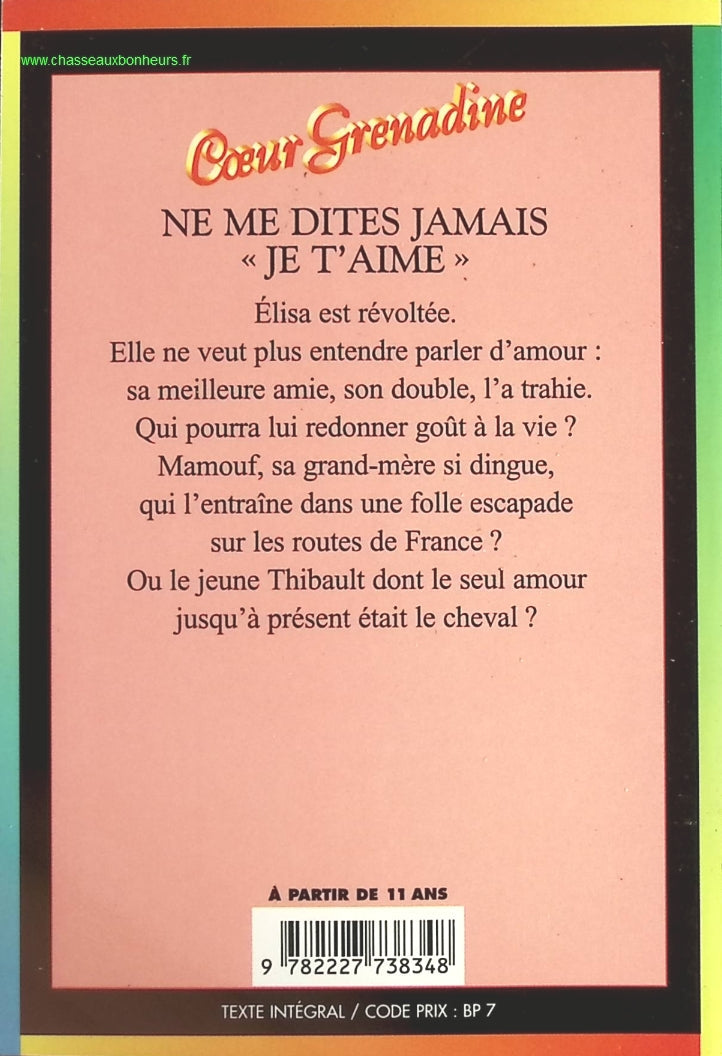 Ne me dites jamais "je t'aime" - Christine Frasseto - livre