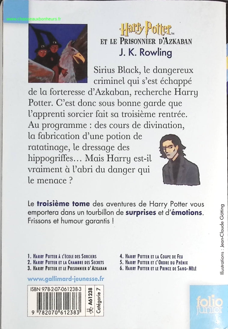 Harry Potter - Tome 3 - Harry Potter Et Le Prisonnier D'azkaban - J. K. Rowling - livre