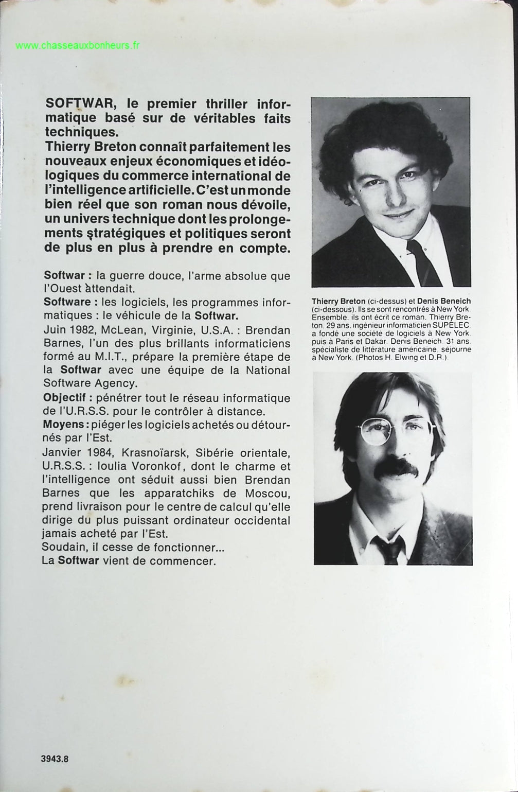 Softwar - Thierry Breton Denis Beneich - livre