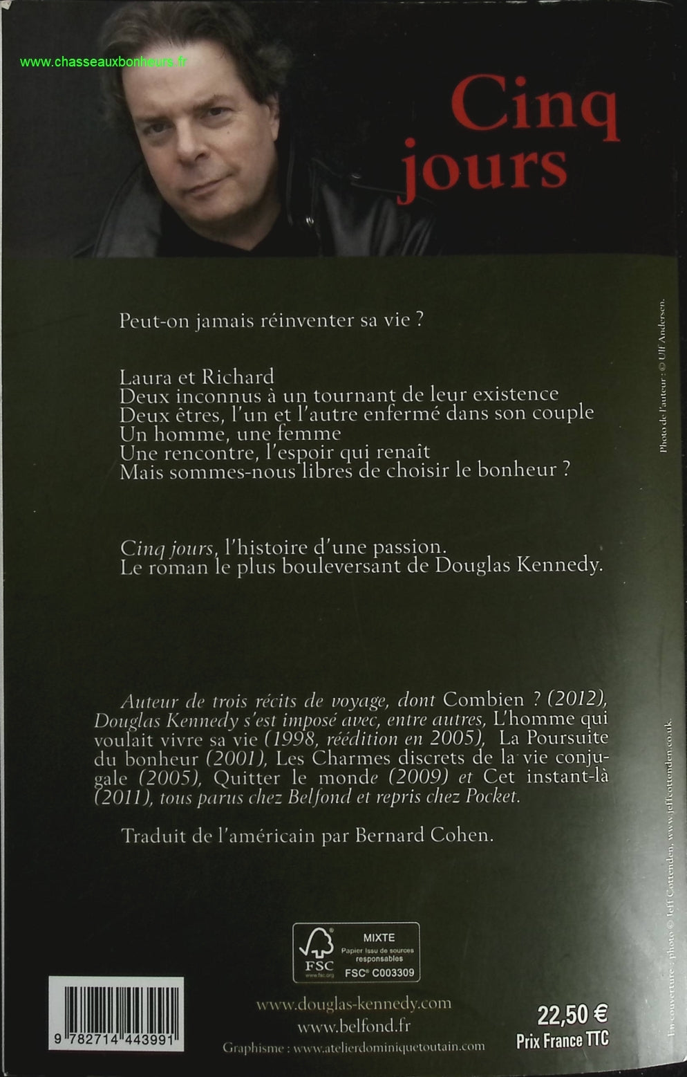 Cinq jours - Douglas Kennedy - livre