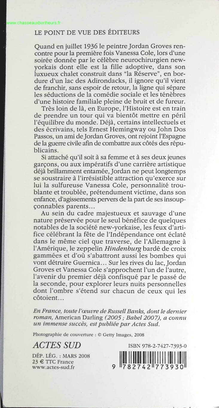 La Réserve - Russell Banks - livre