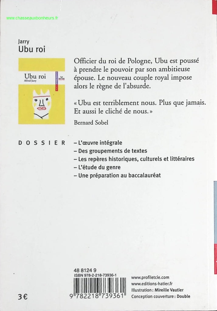 Ubu Roi - Frédérique Toudoire-Surlapierre - livre