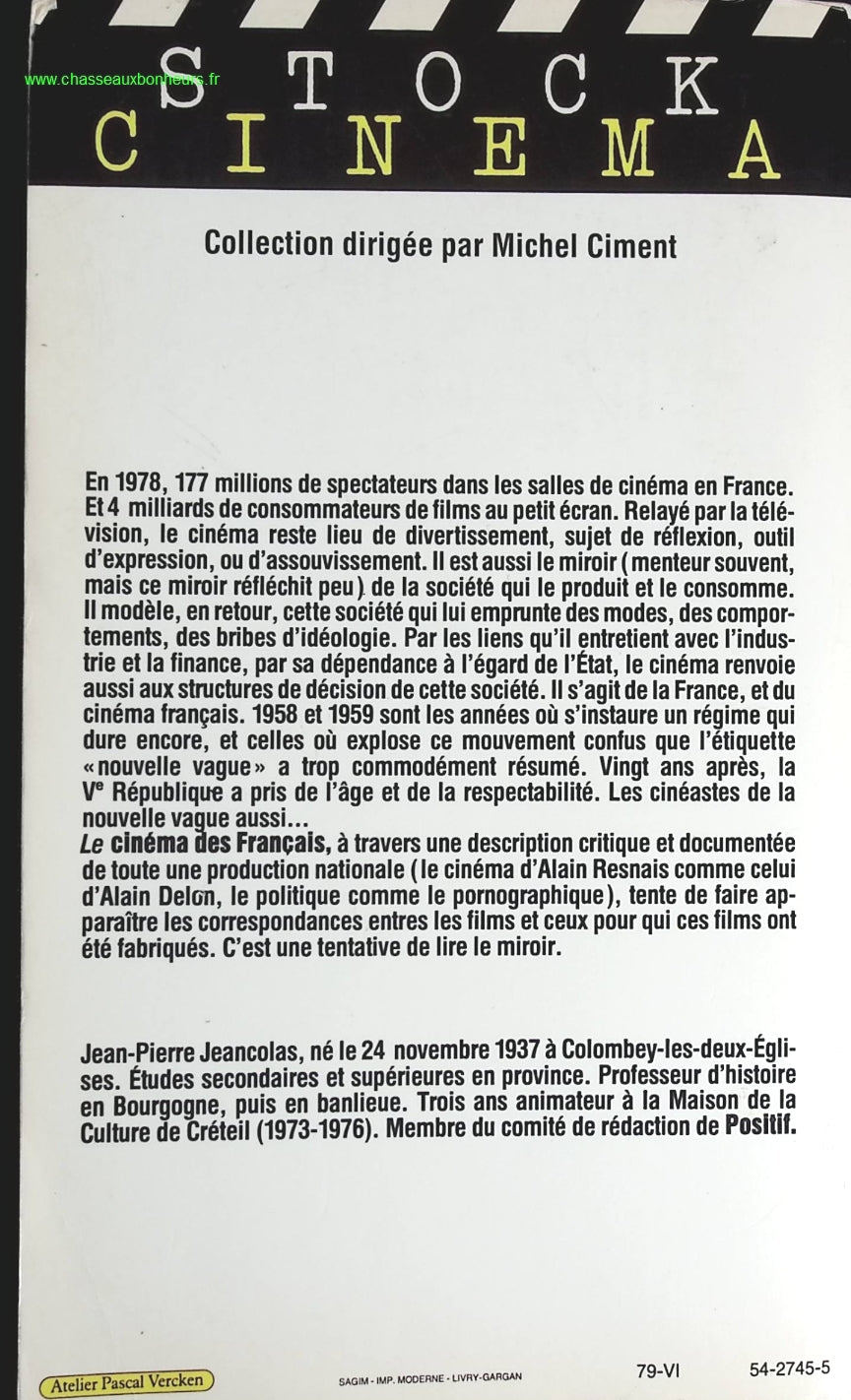 Le Cinéma Des Français. Tome 4, La 5eme République, 1958-1978 - Jean-Pierre Jeancolas - livre