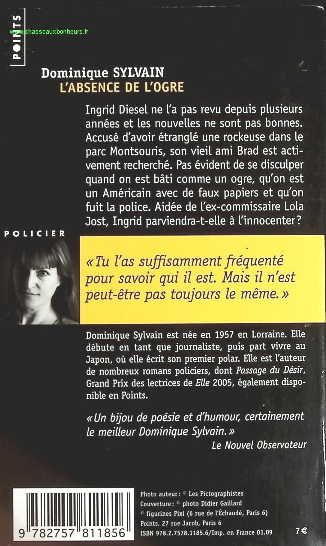 L'absence De L'ogre - Une enquête de Lola Jost et Ingrid Diesel - Dominique Sylvain - livre