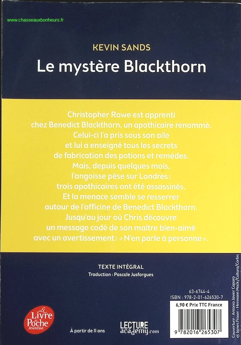 Le mystère Blackthorn - Kevin Sands - livre