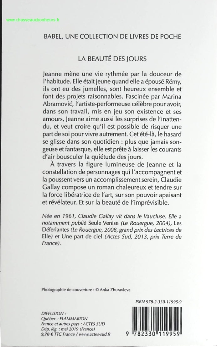 La Beauté des jours - Claudie Gallay - livre