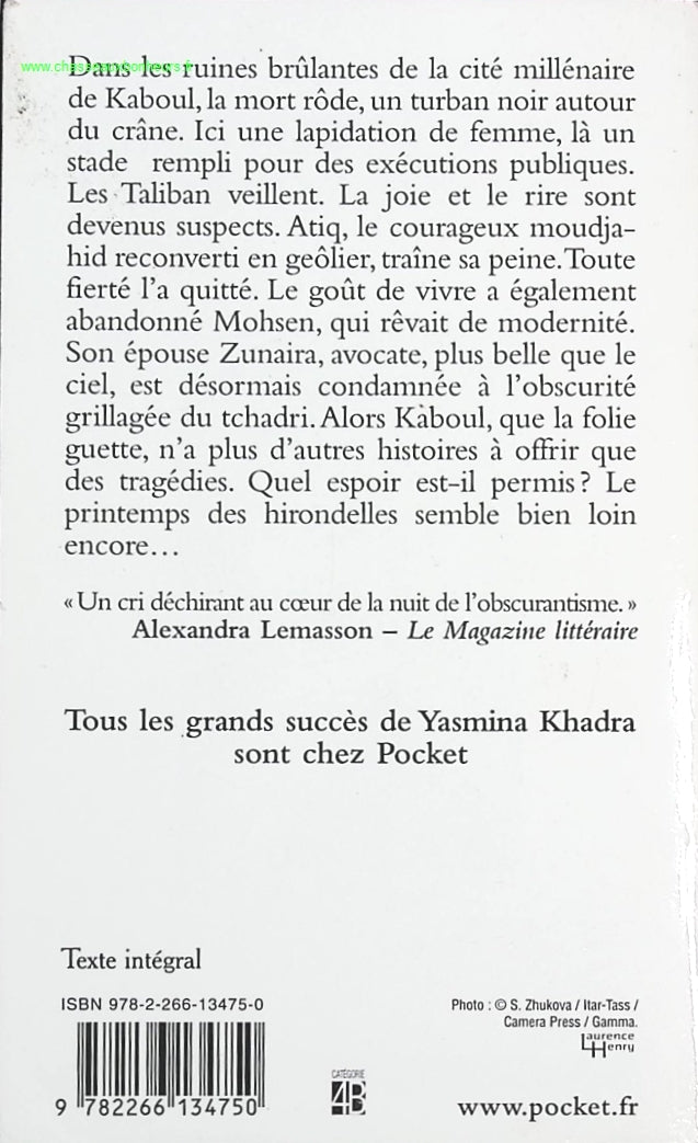 Les hirondelles de Kaboul - Yasmina Khadra - livre