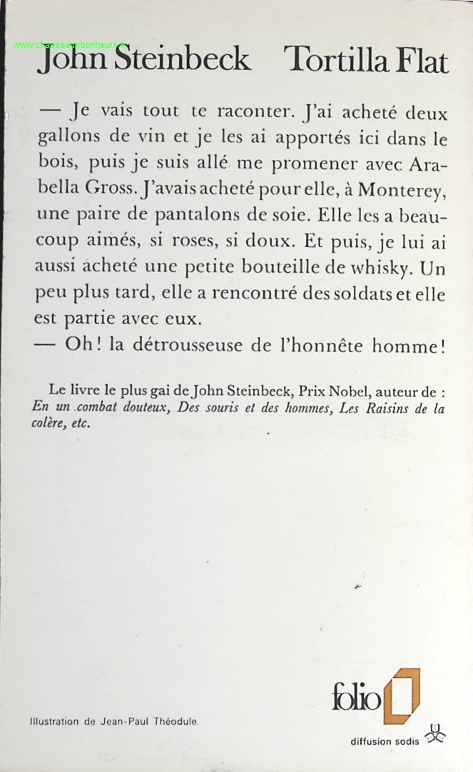 Tortilla Flat - John Steinbeck - livre