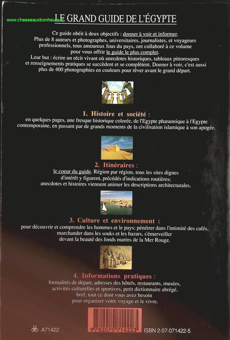 Le Grand guide de l'Égypte - Bibliothèque du Voyageur - livre