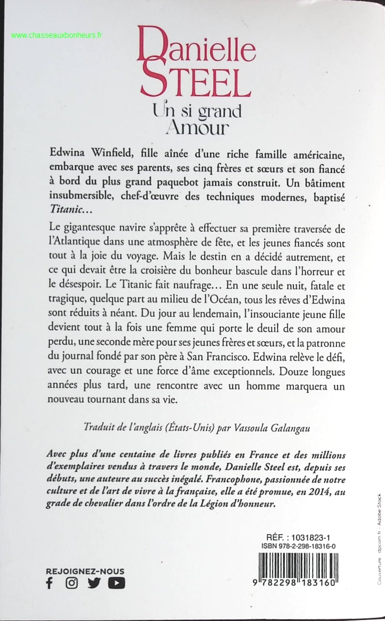 Un Si Grand Amour - Danielle Steel - livre