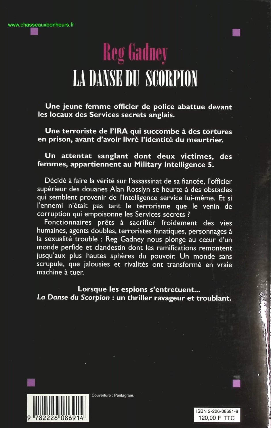 La danse du scorpion - Reg Gadney - livre