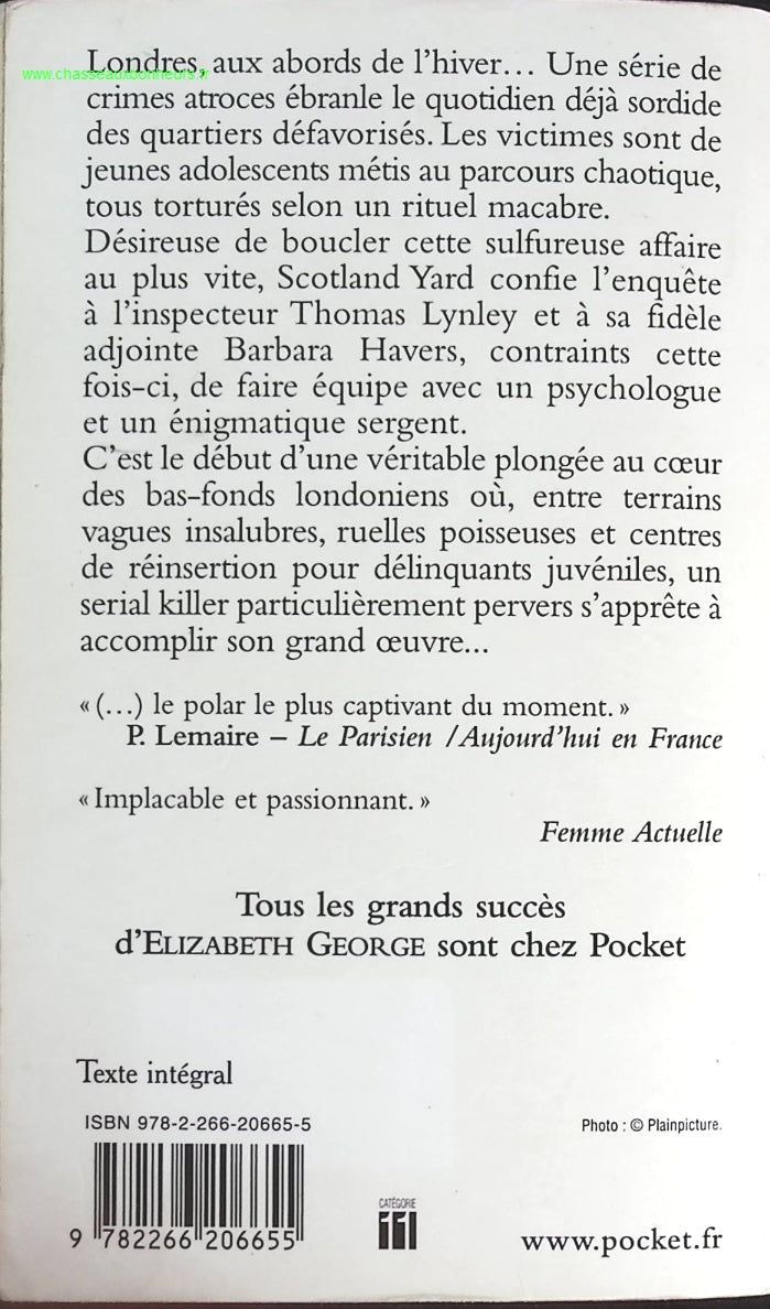 Sans l'ombre d'un témoin - Elizabeth George - livre