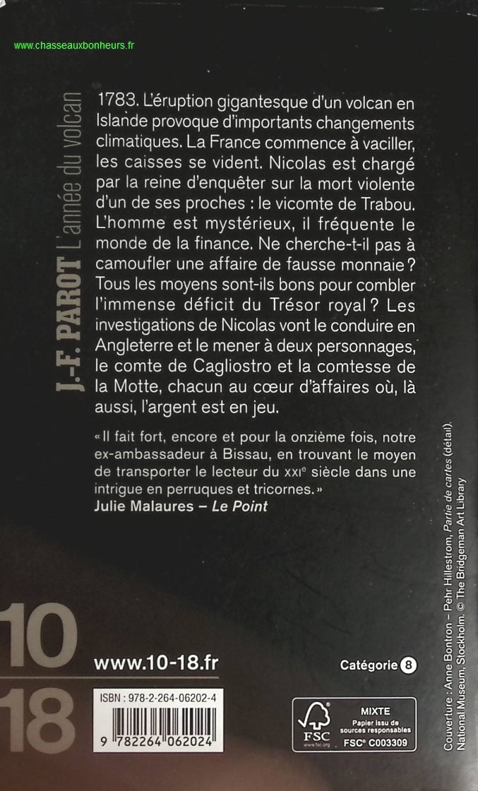 L'année du volcan - Jean-François Parot - livre