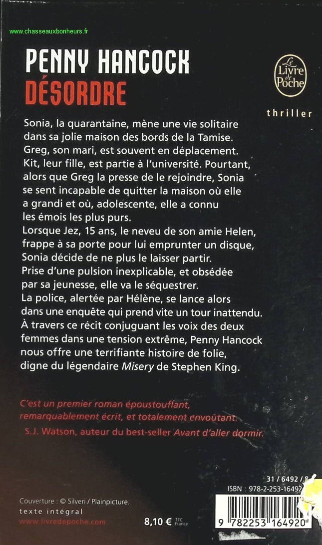 Désordre - Penny Hancock - livre