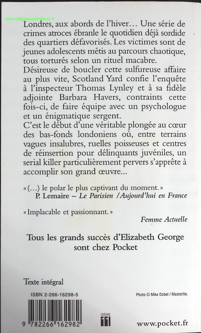 Sans l'ombre d'un témoin - Elizabeth George - livre