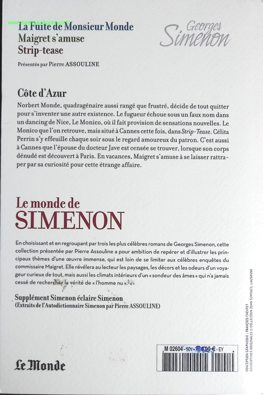 Le monde de Simenon - Pierre Assouline - livre