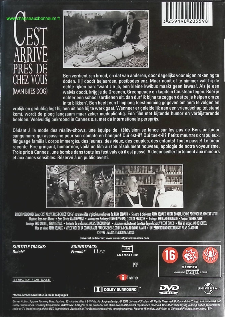 C'est arrivé près de chez vous - Rémy Belvaux - DVD