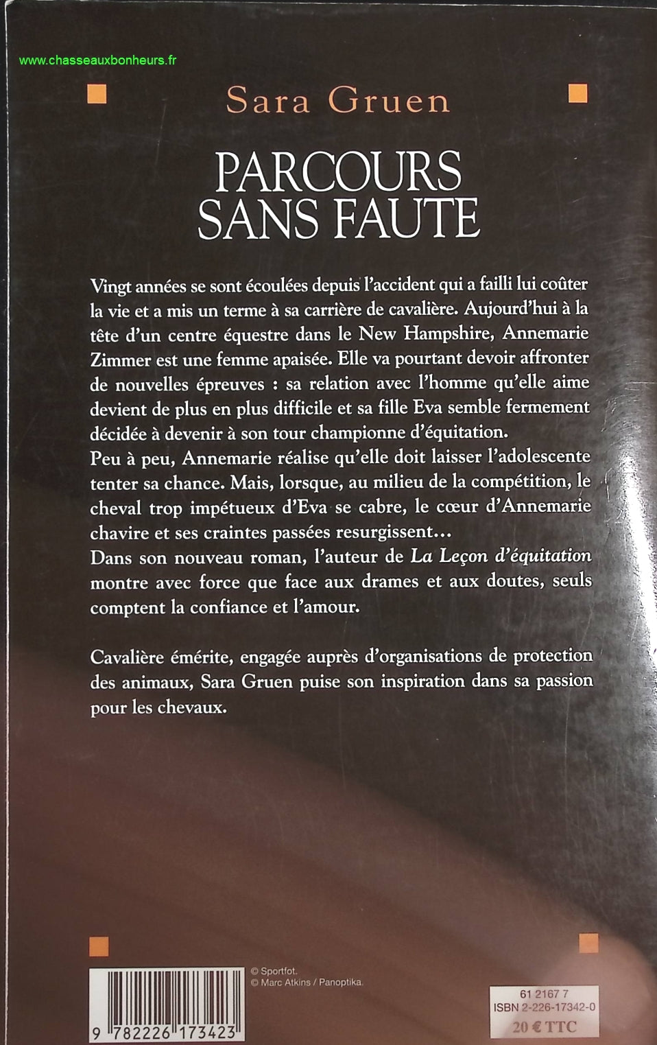 Parcours sans faute - Sara Gruen - livre