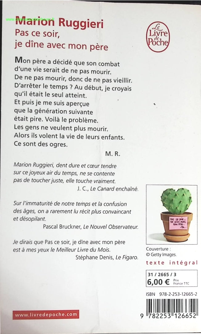 Pas ce soir, je dîne avec mon père - Marion Ruggieri - livre