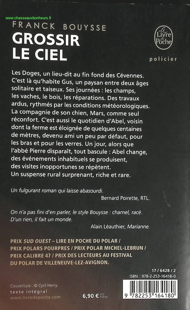 Grossir le ciel - Franck Bouysse - livre