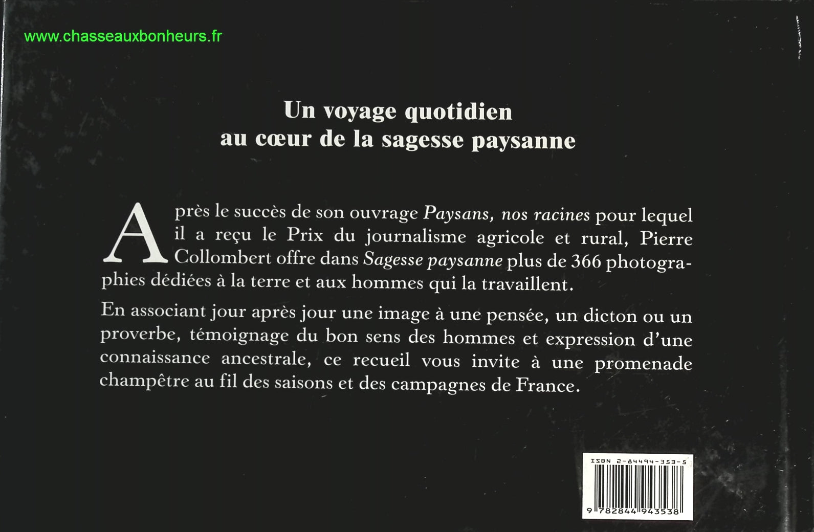 Sagesse paysanne - 366 Proverbes et dictons au rythme des saisons - Pierre Collombert, Alain Baraton - livre