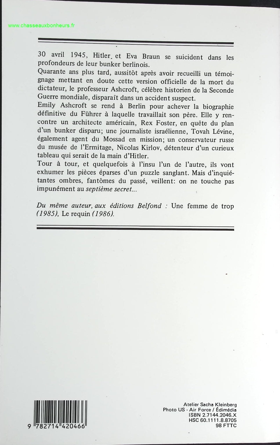 Le Septième Secret - Irving Wallace - livre