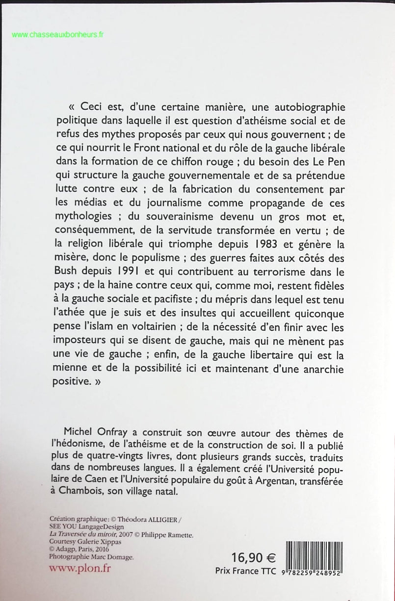 Le miroir aux alouettes - Michel Onfray - livre