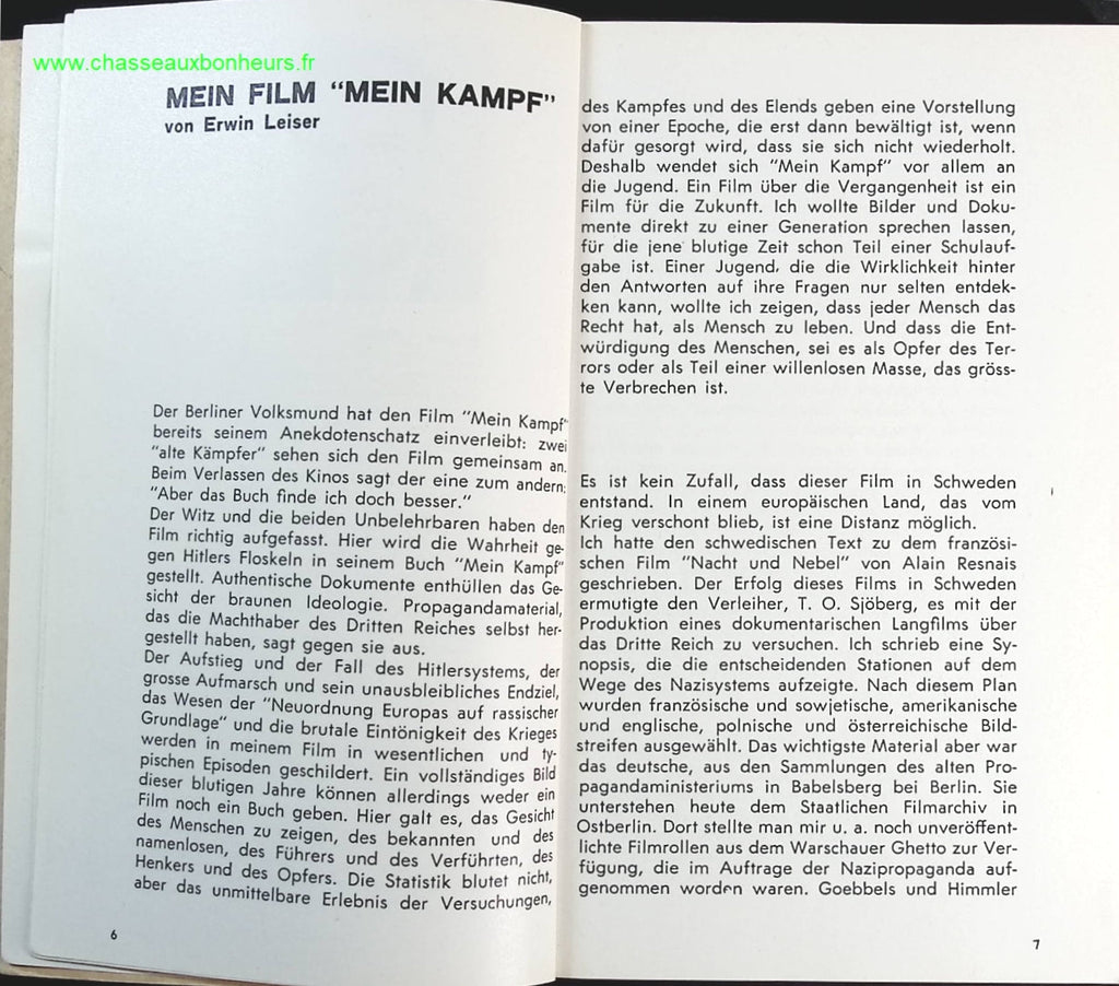 Mein Kampf - Bilddokumentation nach Erwin Leisers Film - livre en Allemand