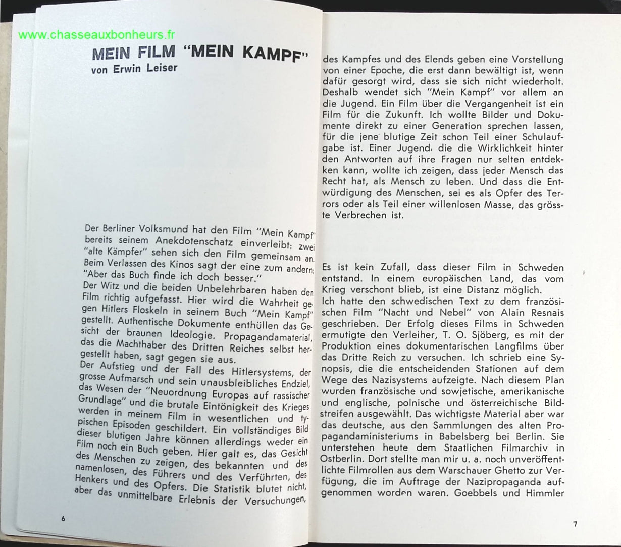 Mein Kampf - Bilddokumentation nach Erwin Leisers Film - livre en Allemand